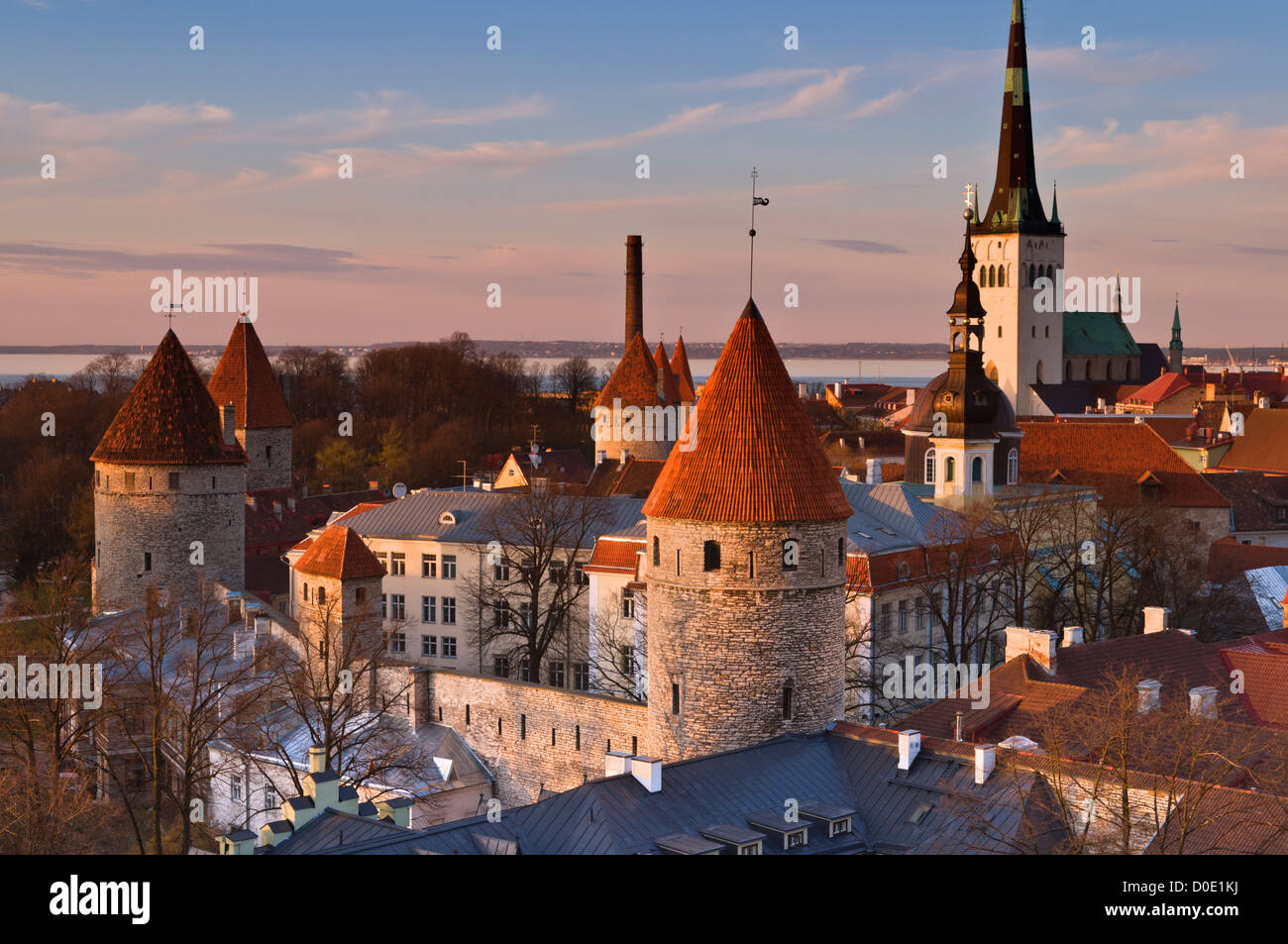 Old Town City View Tallinn Estonia Foto Stock