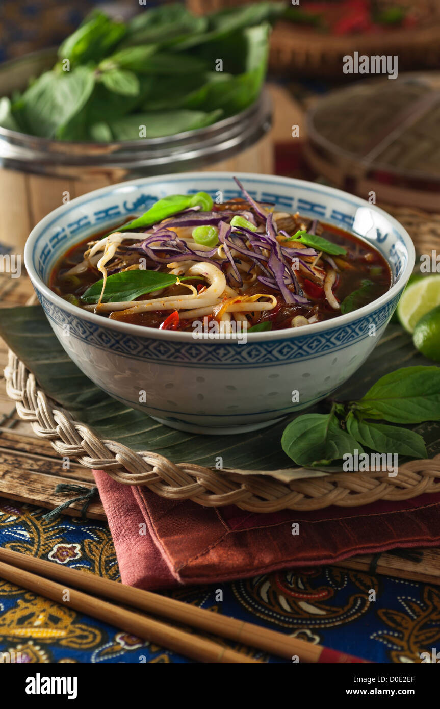 Bún Bò Hué Vietnamese noodle soup Foto Stock