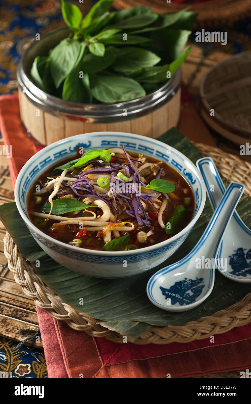 Bún Bò Hué Vietnamese noodle soup Foto Stock