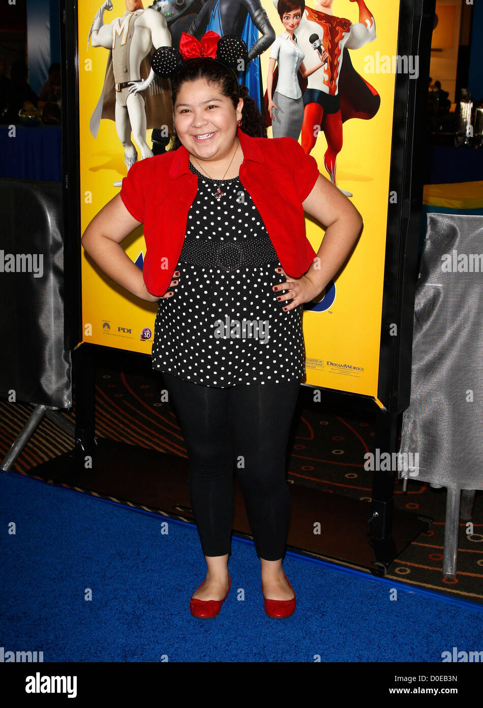 Raini Rodriguez Los Angeles premiere di 'Megamind" presso il Teatro Cinese di Mann Los Angeles California Foto Stock