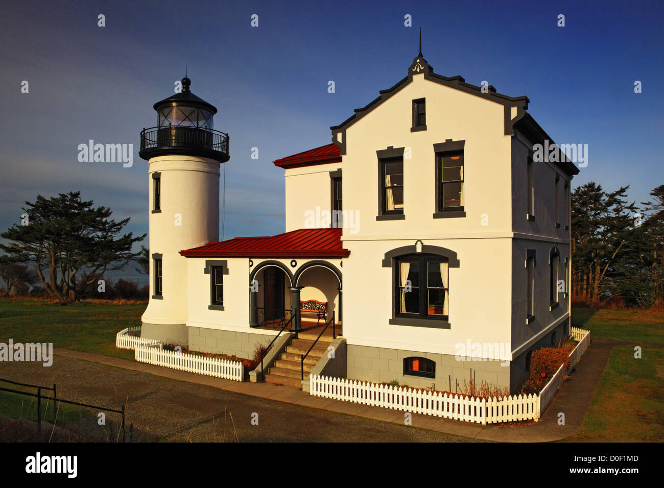 Admiralty Head Light in Fort Casey parco dello stato di Washington, sulla Whidbey Island. Foto Stock