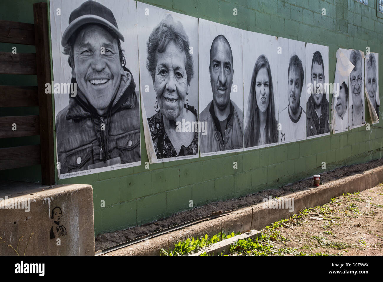 Il dentro e fuori foto ritratto arte progetto di Austin in Texas Foto Stock