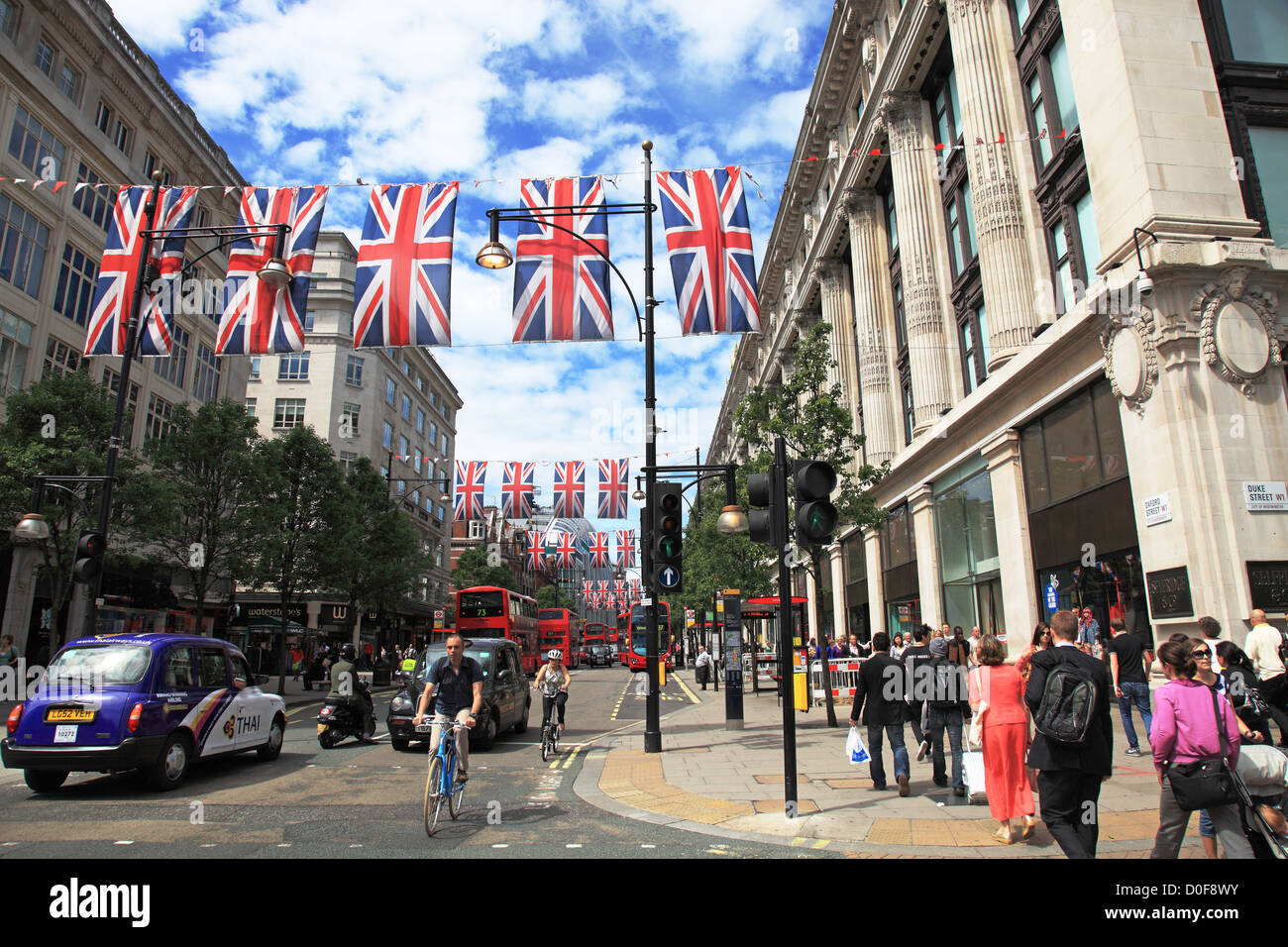 Oxford Street, Londra Inghilterra REGNO UNITO Foto Stock