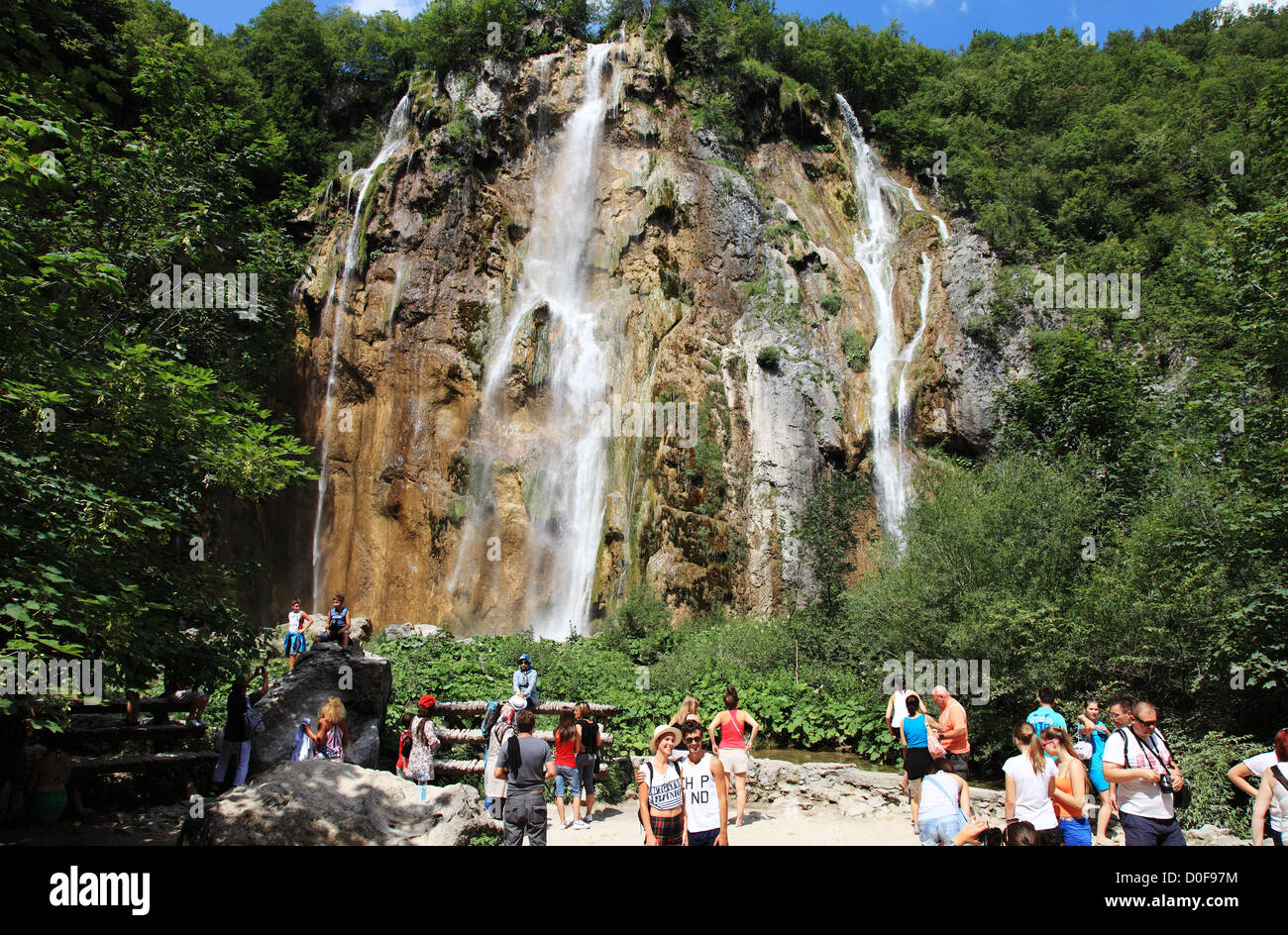Il parco nazionale di Plitvice, Croazia Foto Stock