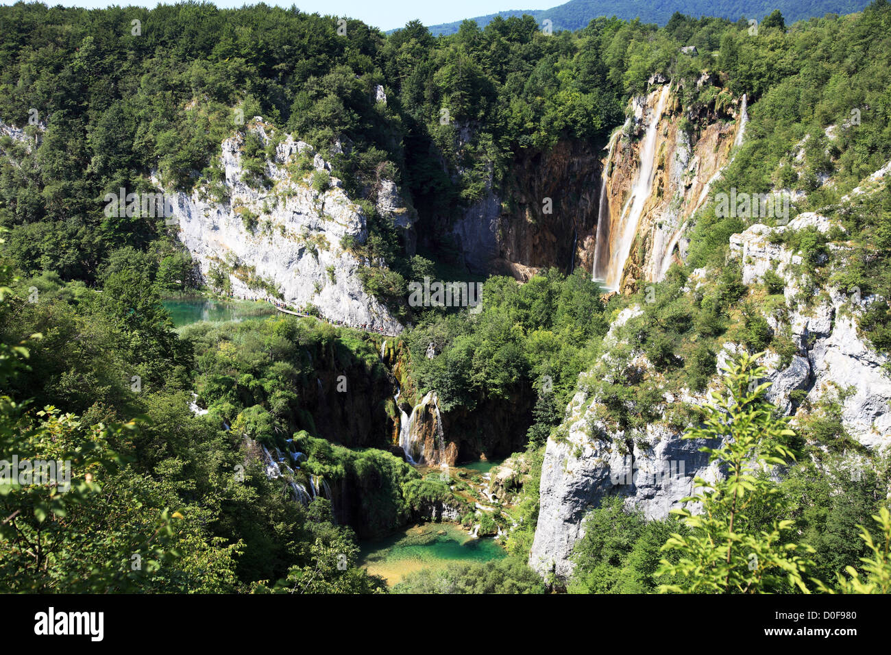 Il parco nazionale di Plitvice, Croazia Foto Stock