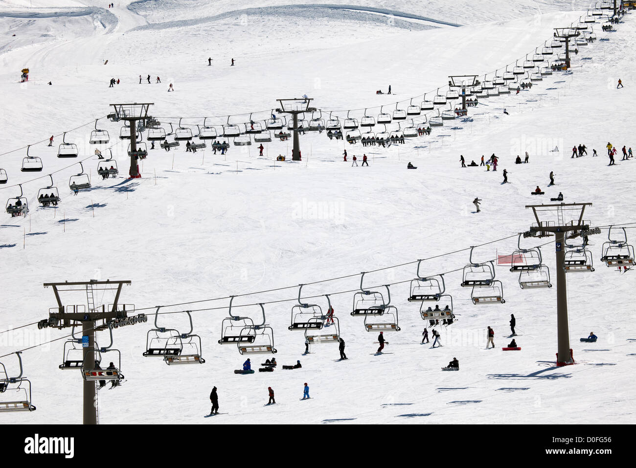 Stazione sciistica Sierra Nevada Granada Andalusia Spagna Estacion de esqui Sierra Nevada Granada Andalusia España Foto Stock