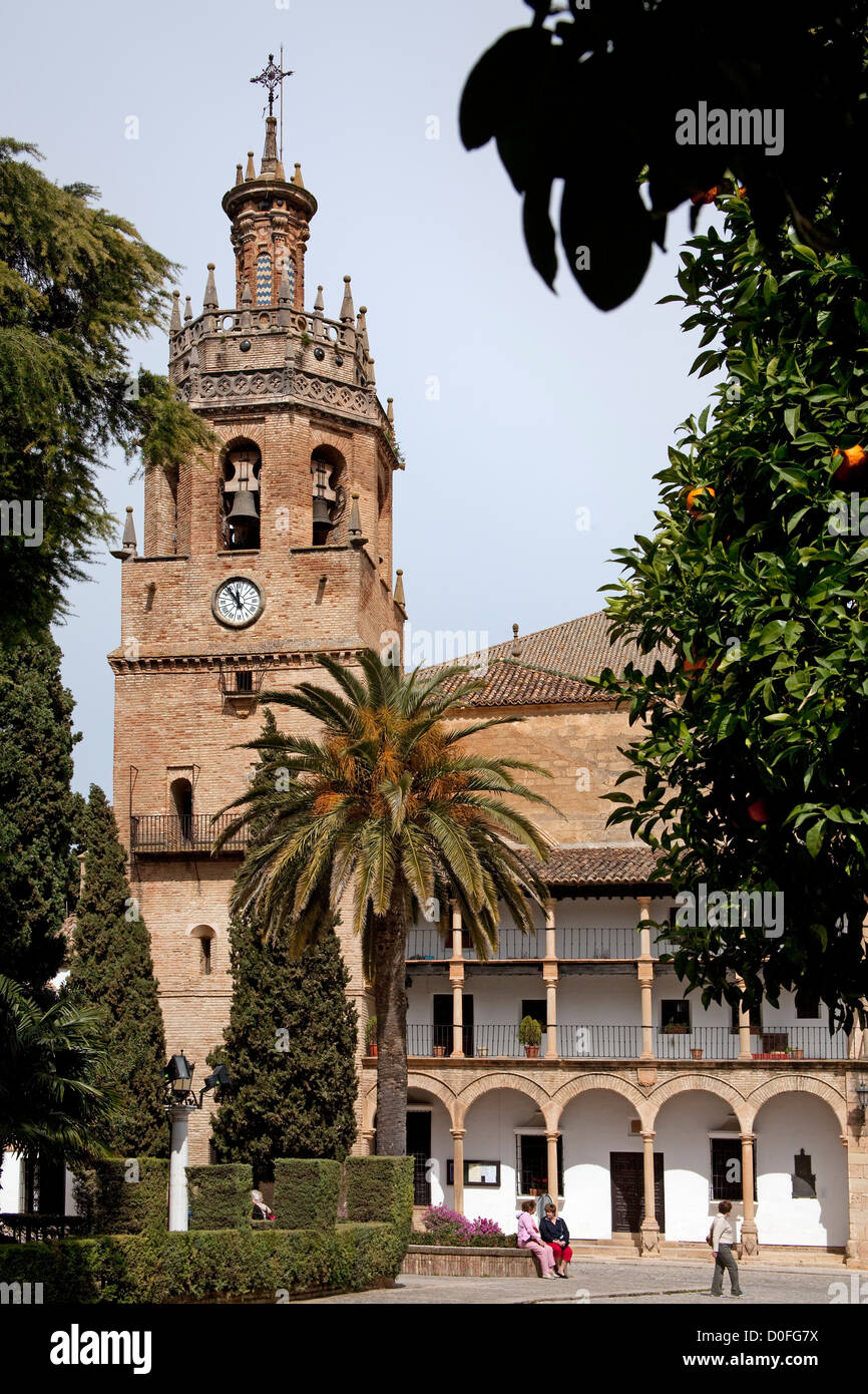 Santa Maria la Mayor Chiesa ronda Malaga Andalusia Spagna Iglesia di Santa Maria la Mayor Ronda Málaga Andalucia España Foto Stock