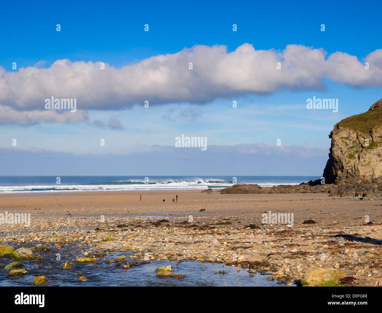 La spiaggia di Porthtowan, Cornwall Foto Stock
