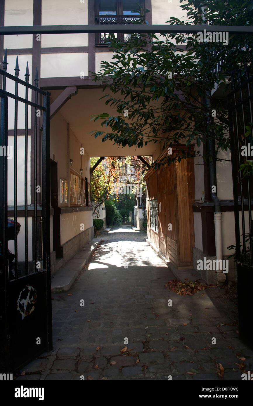 Ingresso per gli artisti studios Lezarts de la Bievre Parigi Francia Foto Stock