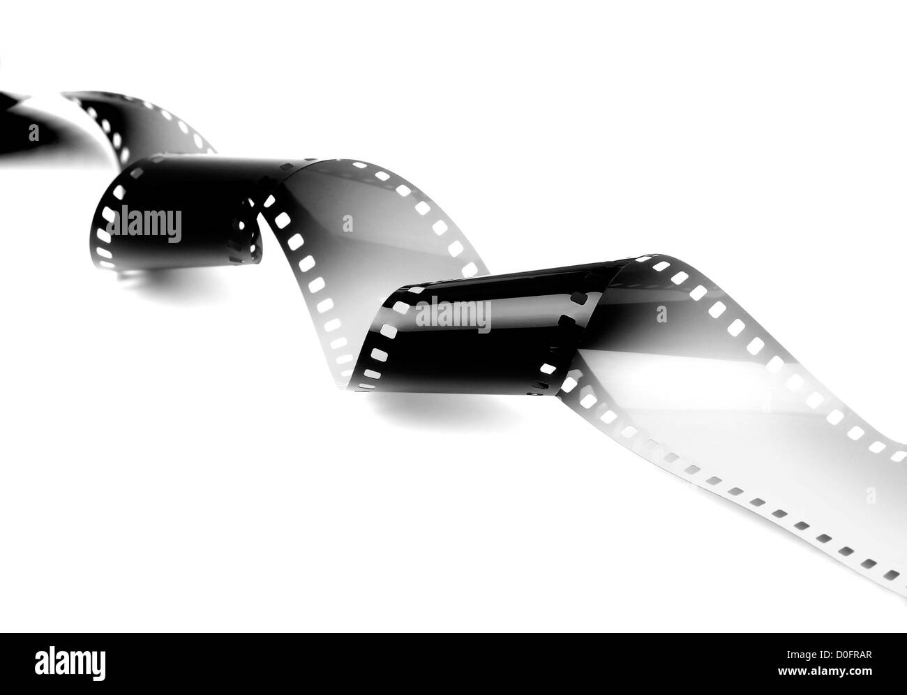 Le pellicole da 35 mm isolati su sfondo bianco Foto Stock