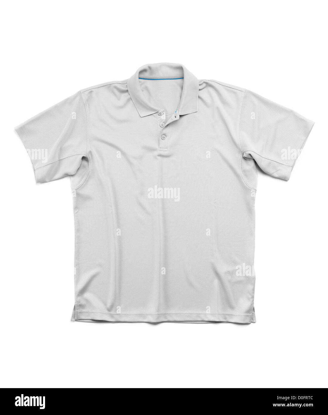 Mens estate grigia a maniche corte Polo shirt isolati su sfondo bianco Foto Stock