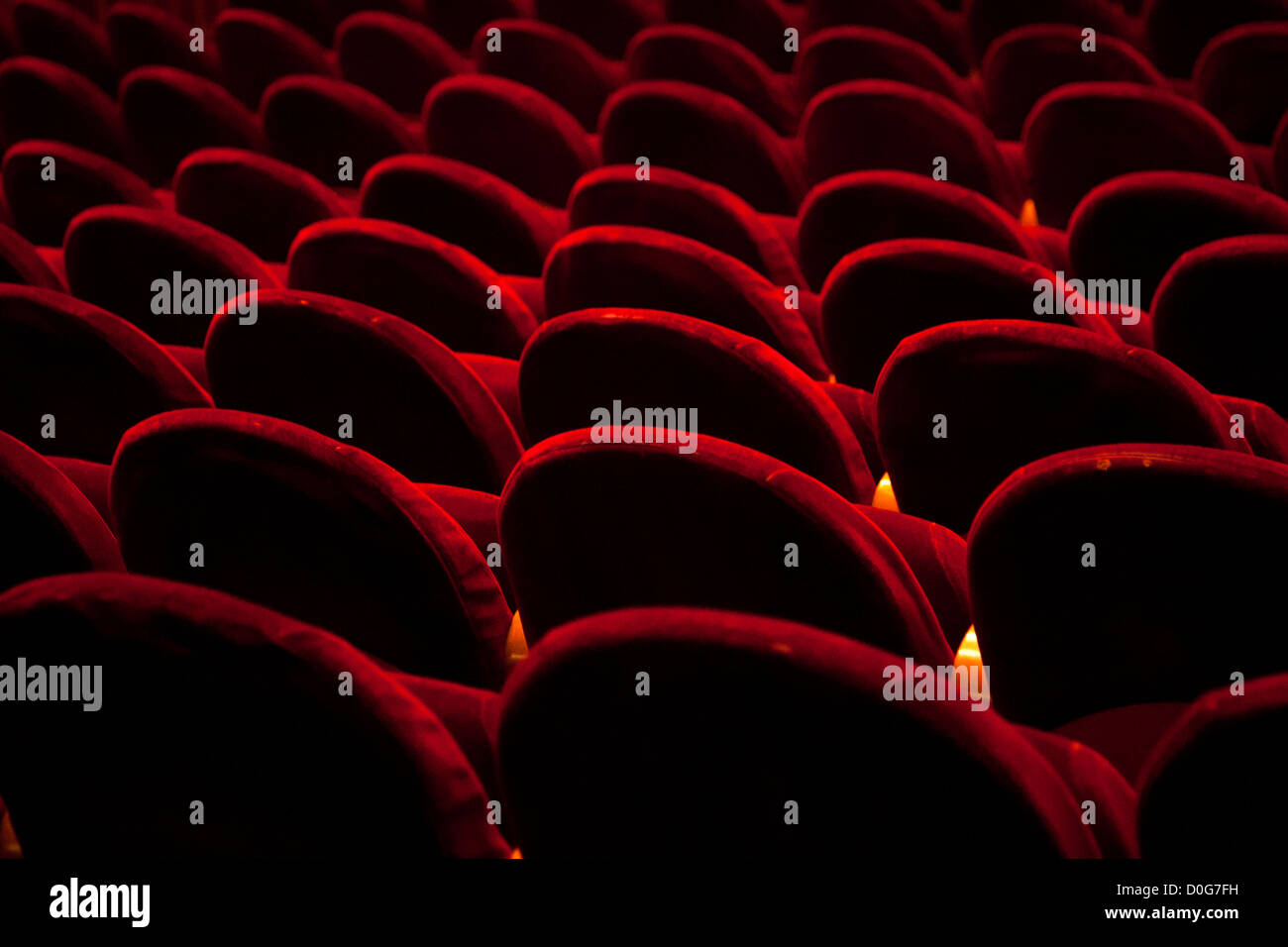 Auditorium posti a sedere alla Olympion Theatre, Salonicco, Grecia. Foto Stock