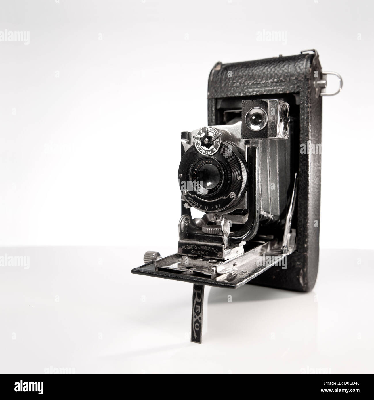 Vintage antique Burke e James la piegatura telecamera in bianco e nero Foto Stock
