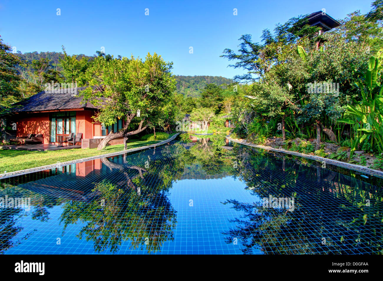 Sibsan Resort & Spa (ex Rawee Waree Resort), Mae Taeng River, Chiang Mai Foto Stock