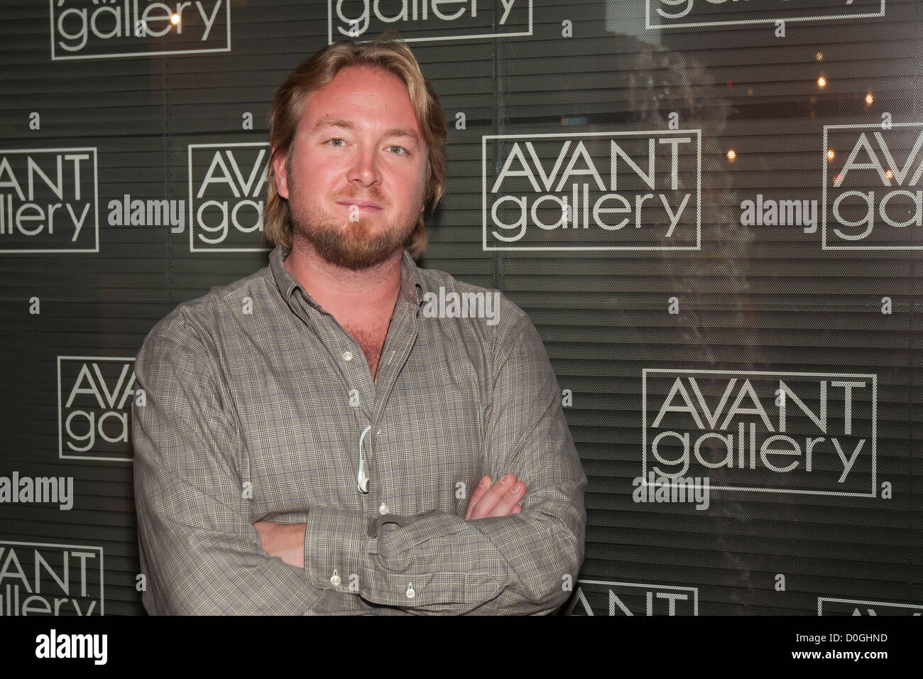 Condirettore Hunter Carson per il film "oBe Real', il film in produzione e sul set all'Avant Gallery Miami, Florida - Foto Stock