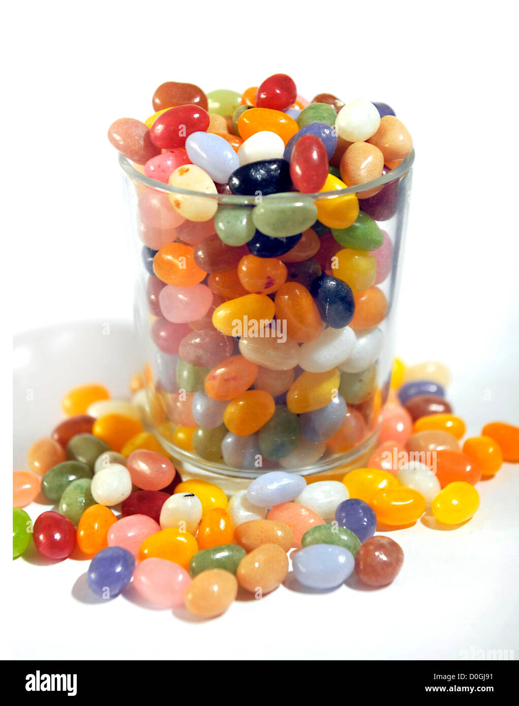 Jellybeans in un bicchiere Foto Stock