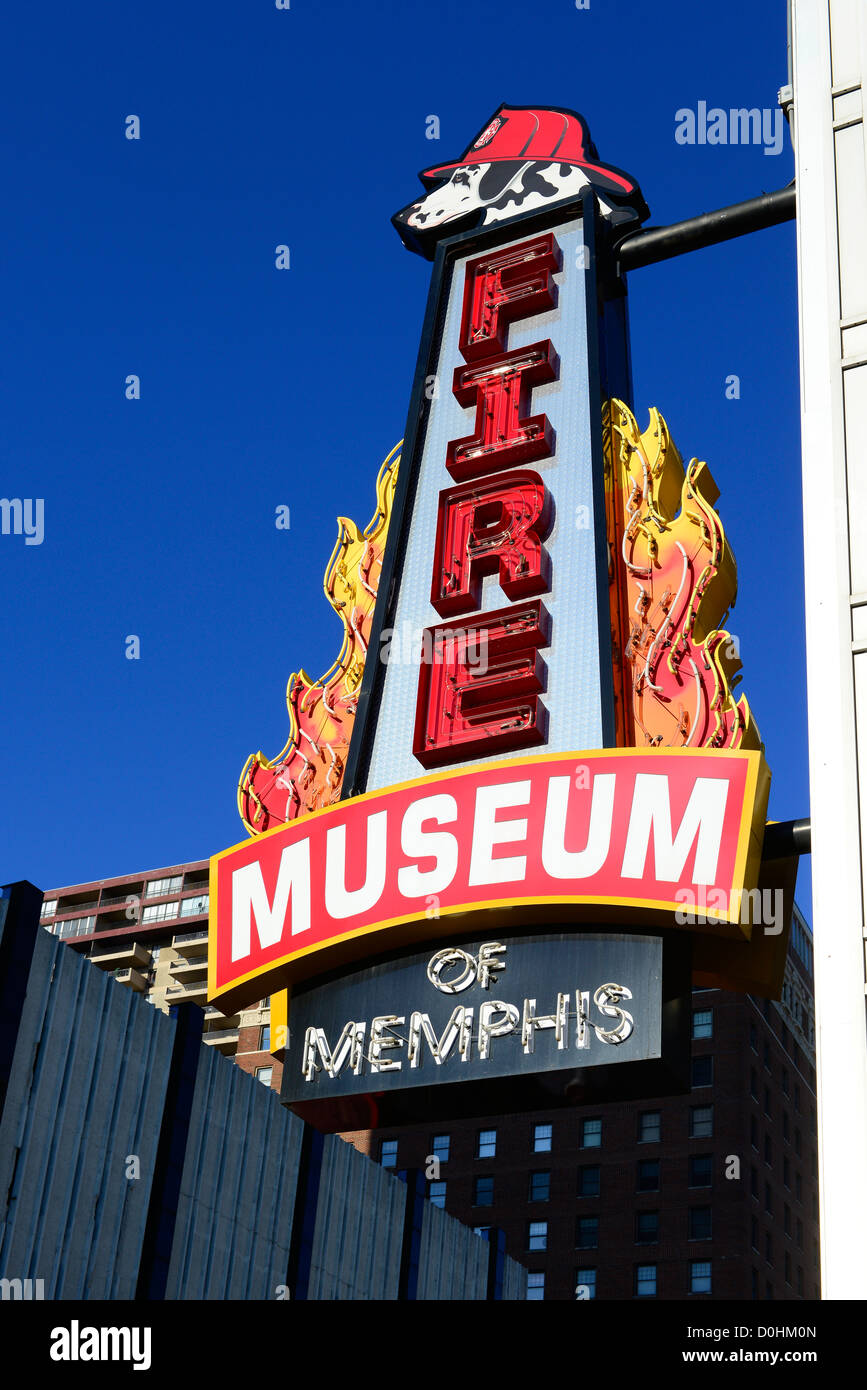 Fire Museum di Memphis, Tennessee TN Foto Stock