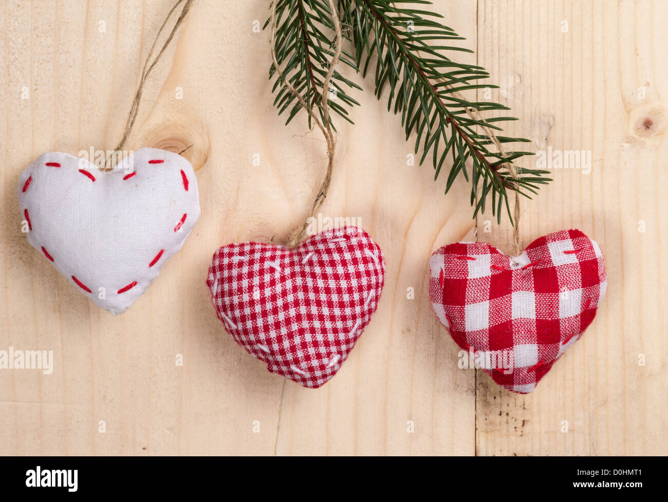 Vintage decorazione di Natale su sfondo di legno Foto Stock