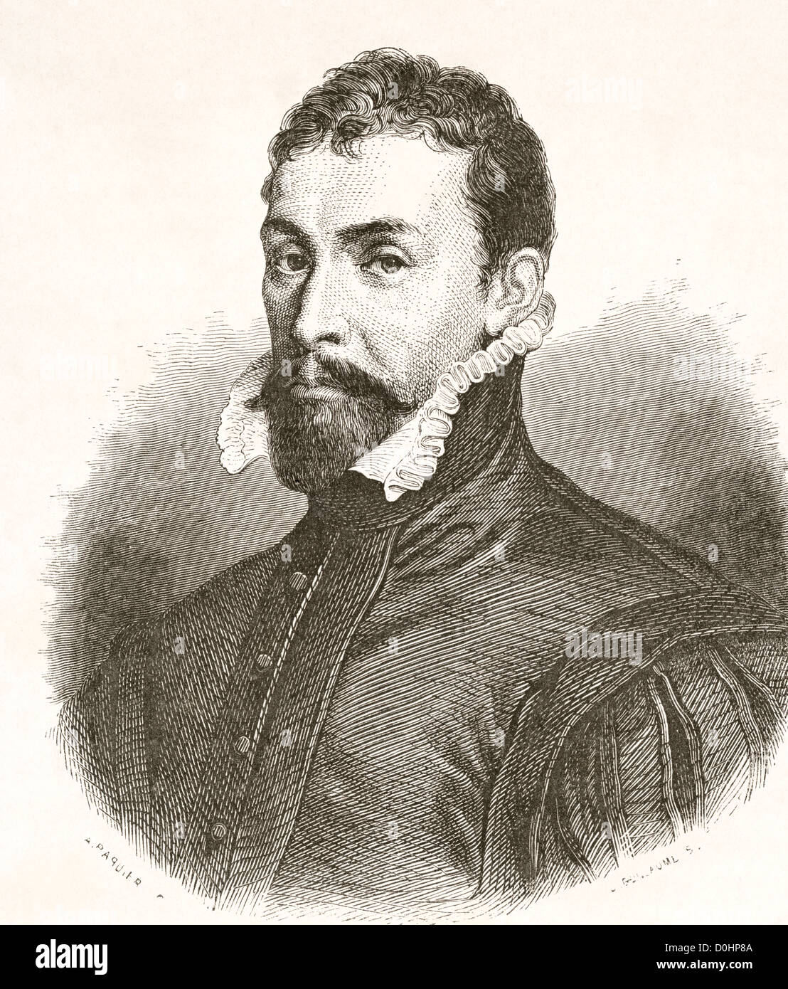 Sir Antonis Mor, aka Anthonis Mor o Antonio Moro, c. 1517 - 1577. Netherlandish ritrattista. Foto Stock