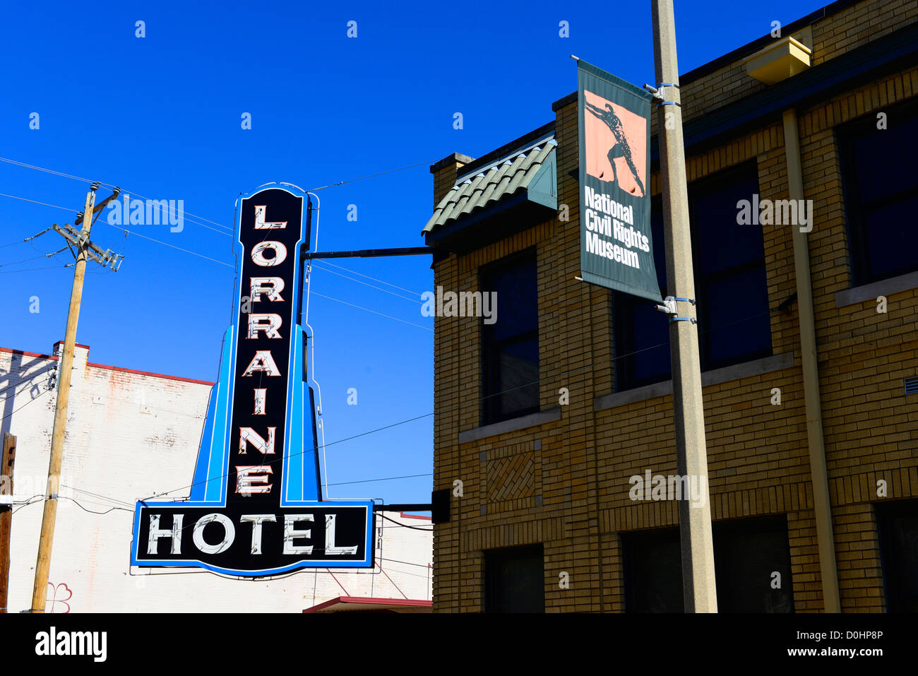 Lorraine Hotel Martin Luther King assassinio di Memphis, Tennessee TN Foto Stock