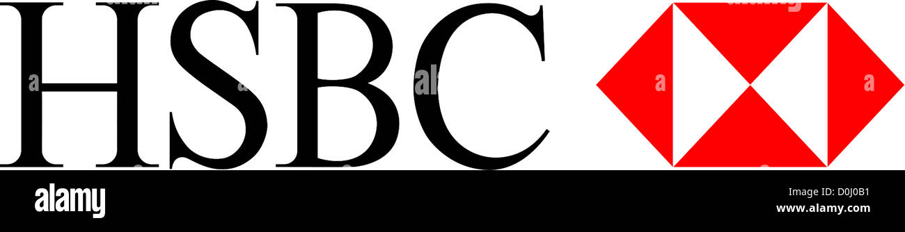 Il logo della HSBC britannica con sede a Londra. Foto Stock