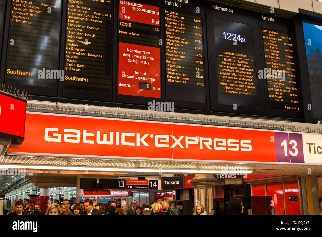 La stazione ferroviaria di Victoria Foto Stock
