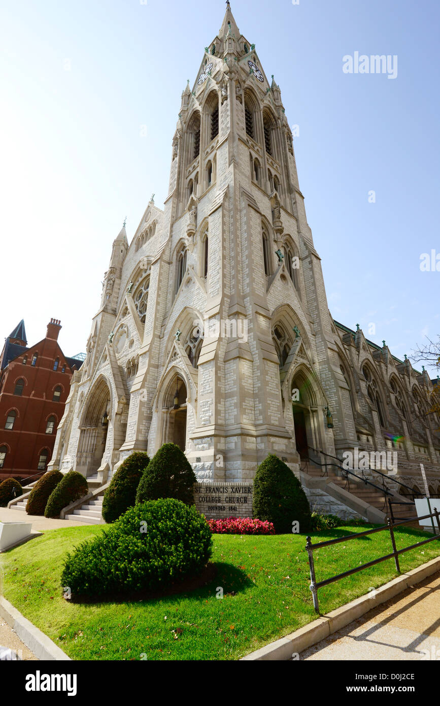San Francesco Saverio Università cattolica Chiesa di Saint Louis University MO Foto Stock