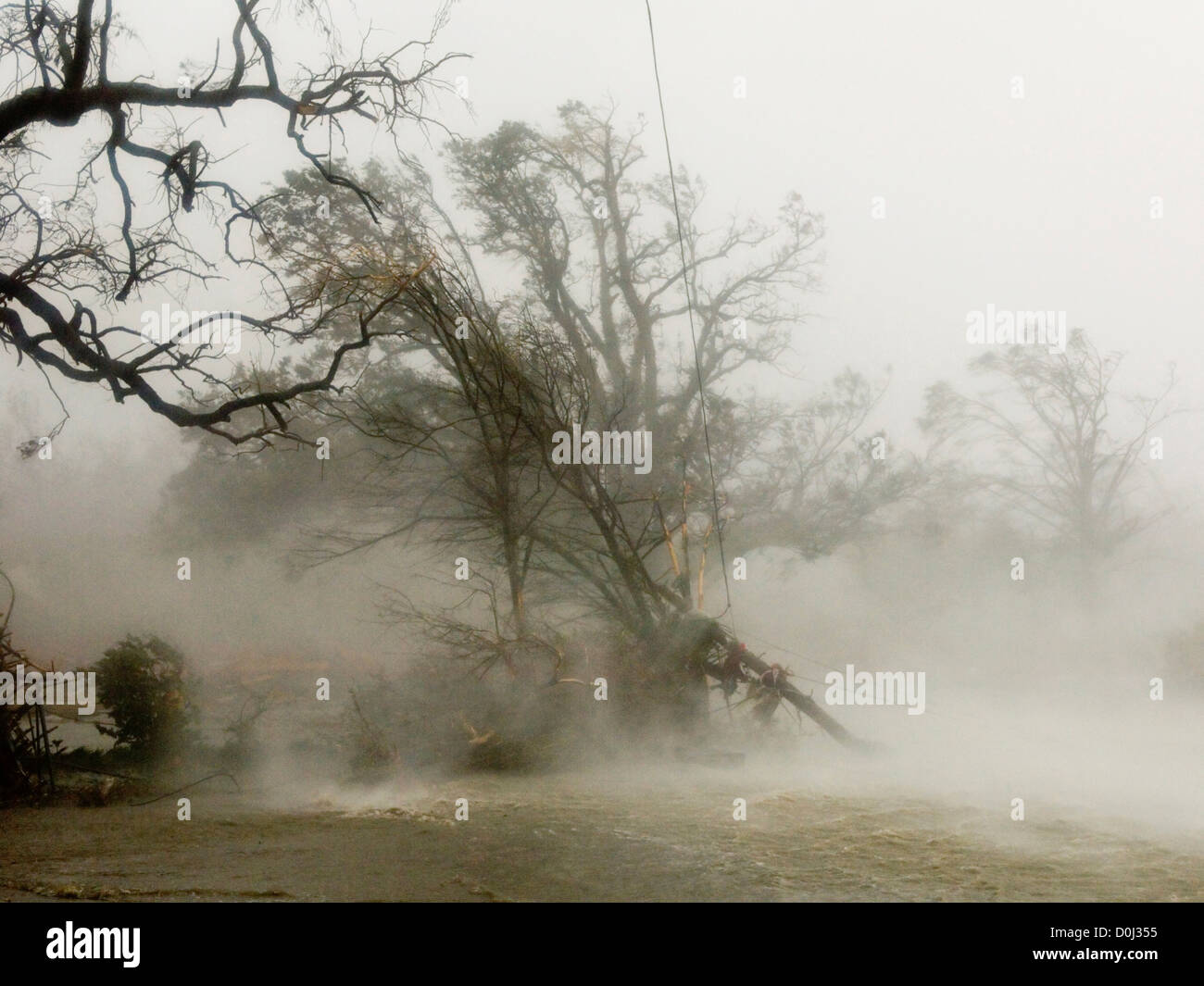 Onda di tempesta di Katrina di uragano prende il suo pedaggio Foto Stock