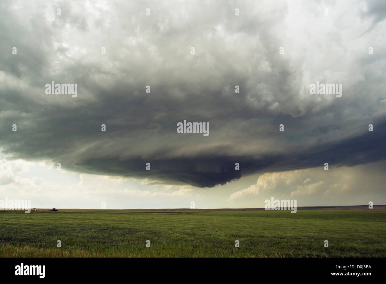 Un Supercell temporale si scorge in zone rurali Dakota del Sud Foto Stock