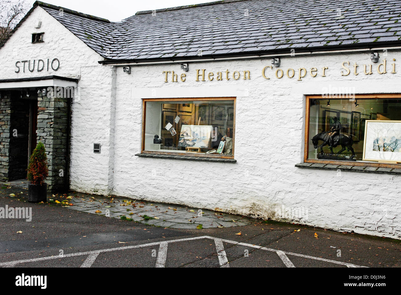 Heaton Cooper Studio e Galleria a Grasmere nel Parco Nazionale del Distretto dei Laghi, Cumbria, Inghilterra. Foto Stock