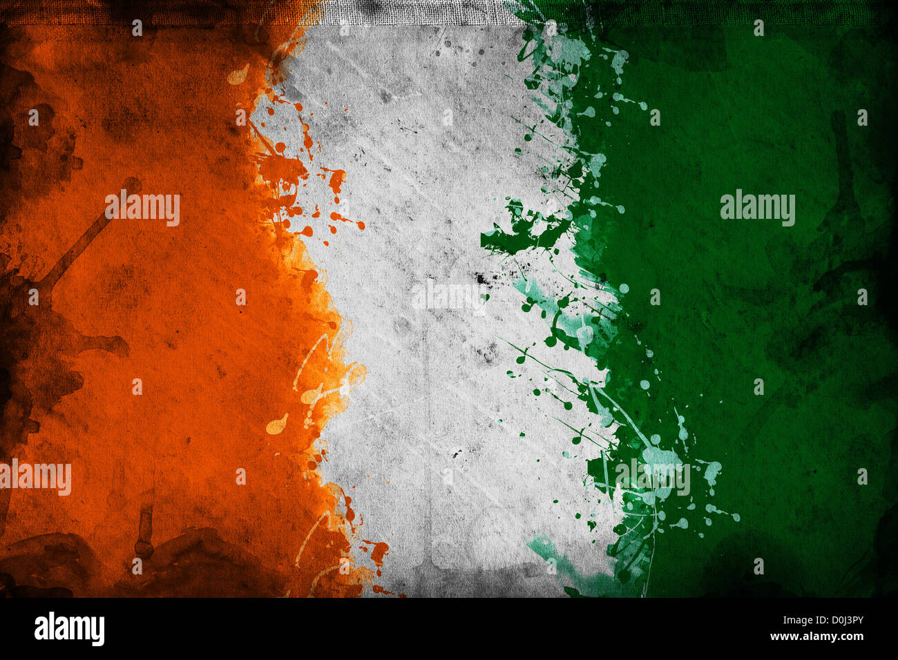 Bandiera della Costa d'Avorio, immagine è la sovrapposizione di un grungy texture. Foto Stock