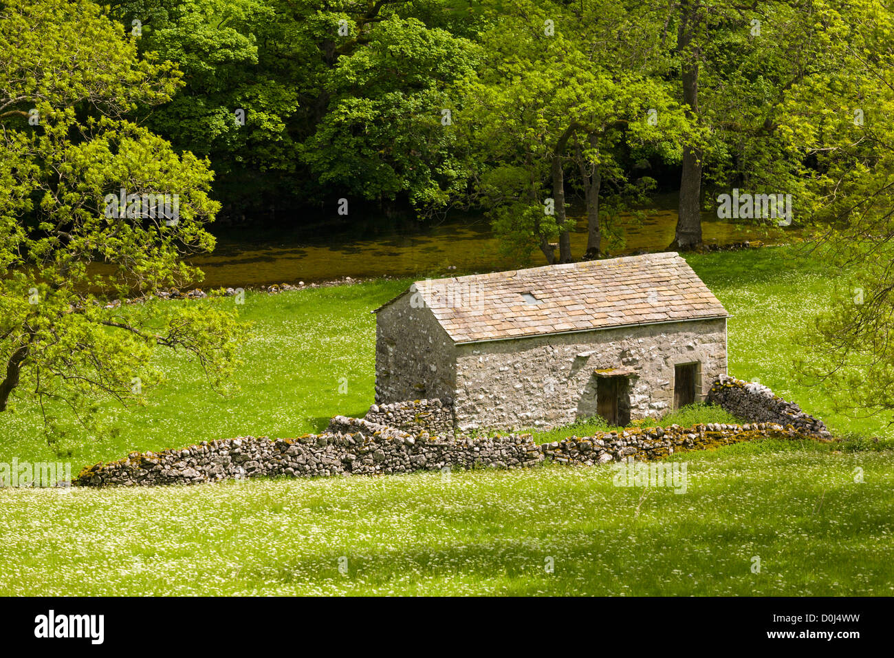 Farm Barn, Kettlewell, Yorkshire Dales Foto Stock