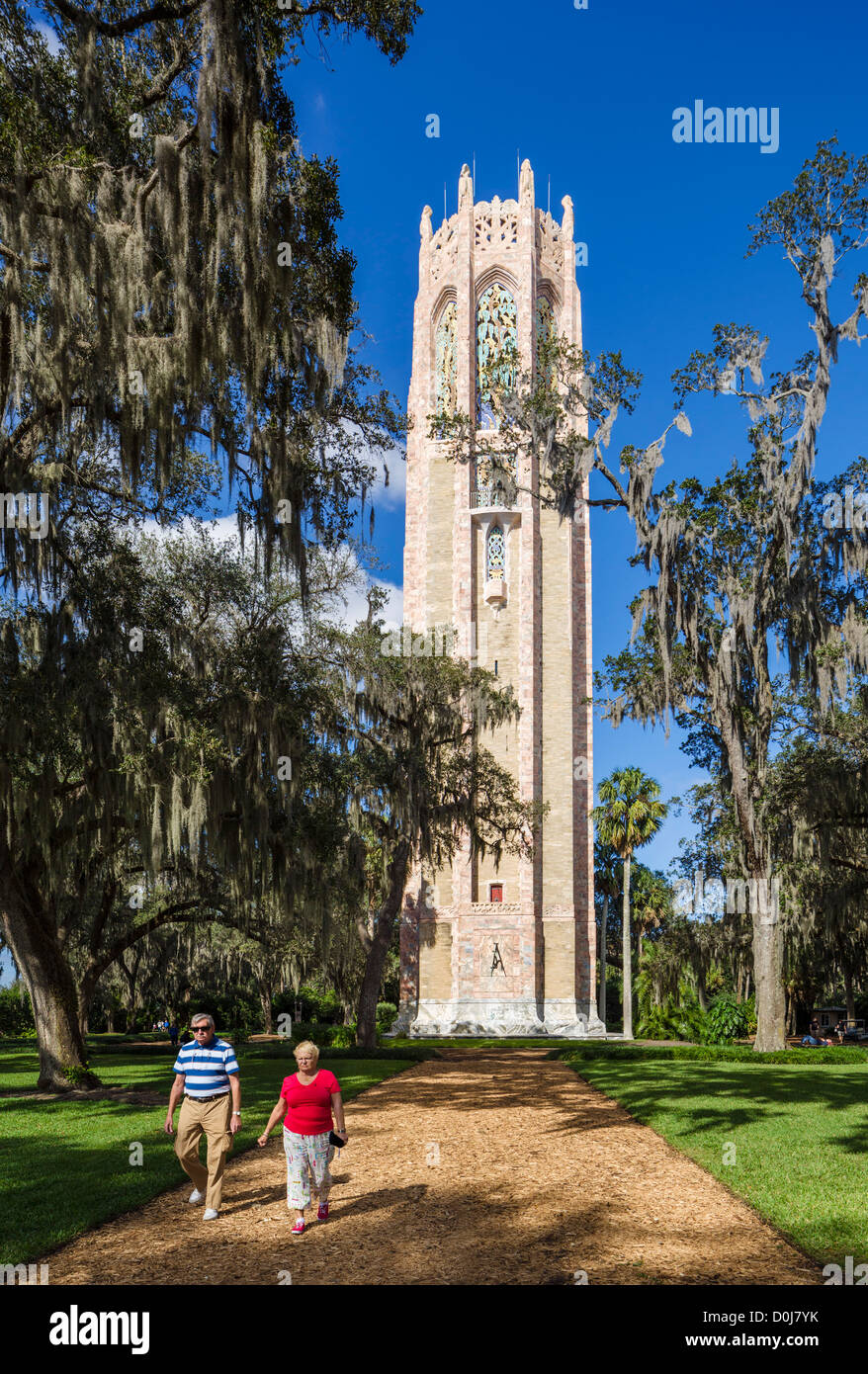 La torre di canto, Bok Tower Gardens, lago del Galles, Polk County, Florida centrale, STATI UNITI D'AMERICA Foto Stock