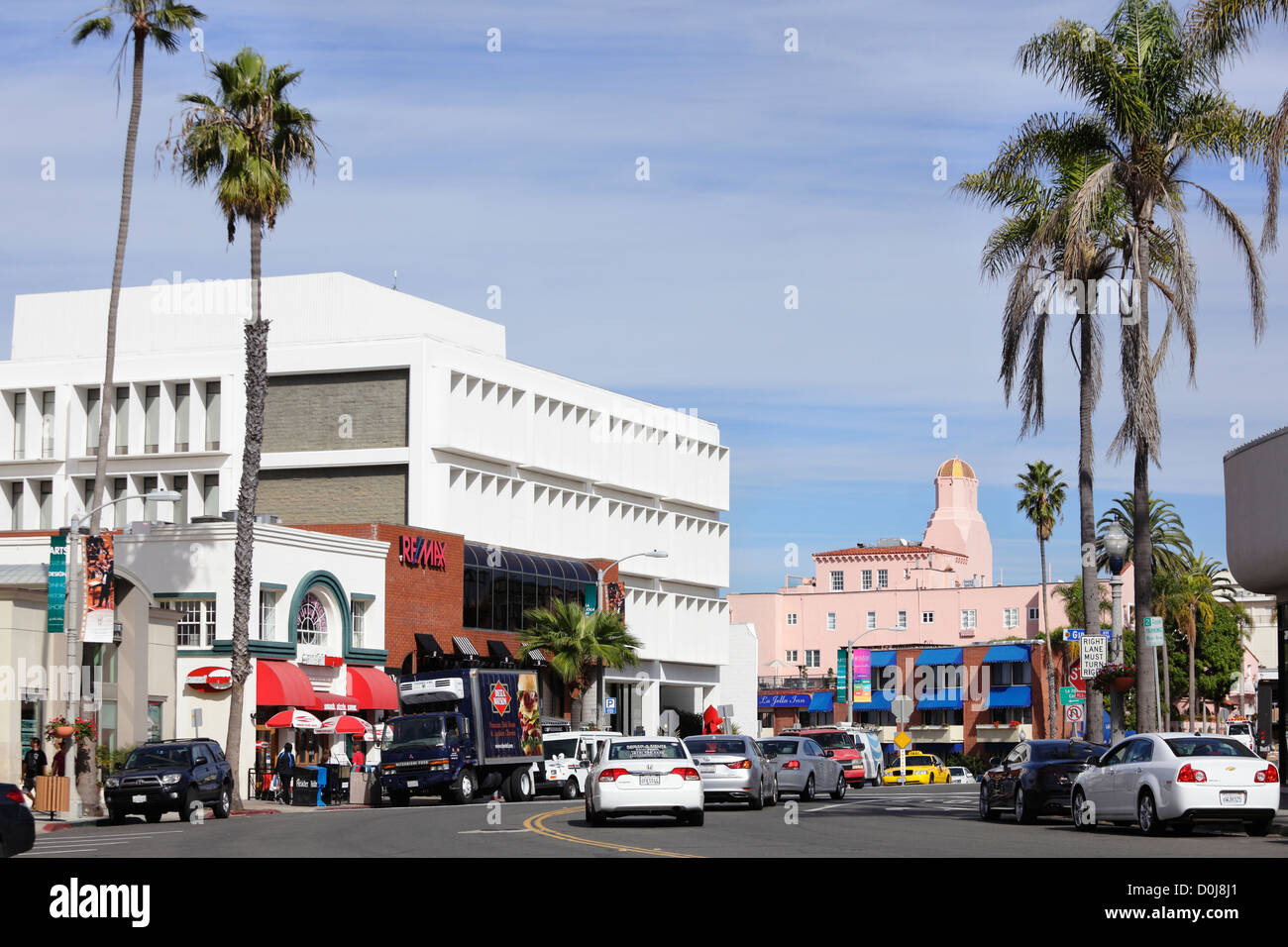 Prospettiva Street, La Jolla, California, Stati Uniti d'America Foto Stock