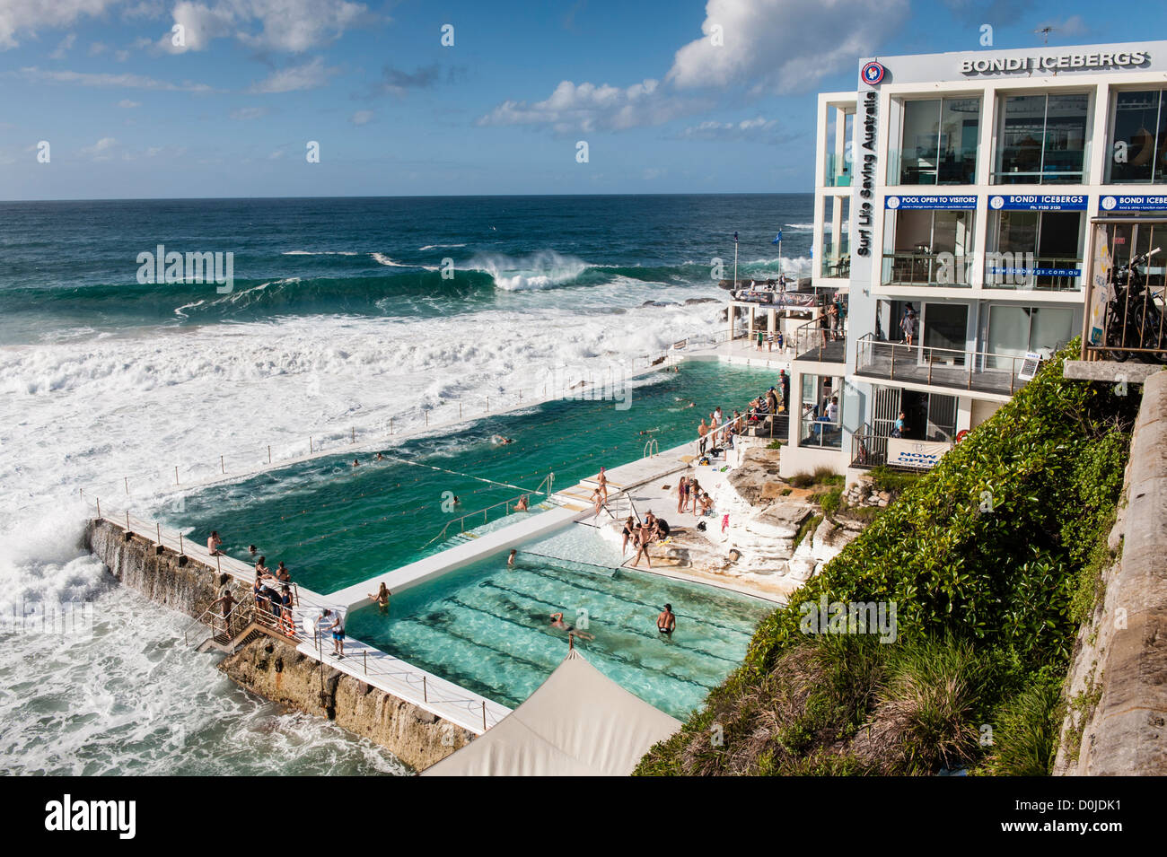 Il Bondi iceberg inverno club di nuoto. Fondata nel 1929 e molto famosa piscina di acqua di mare. Foto Stock