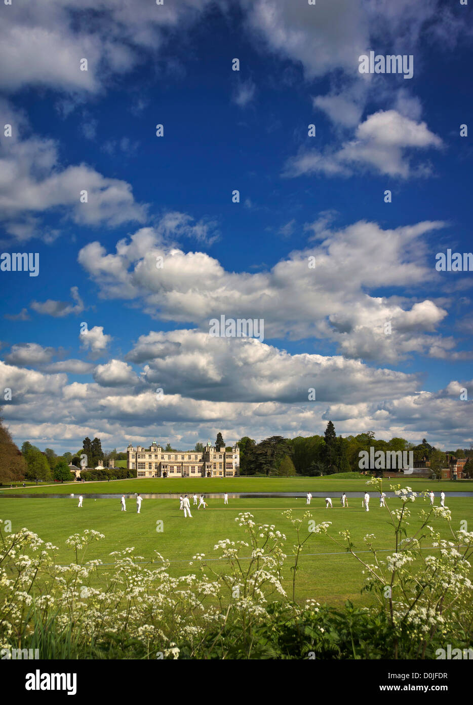 Un grillo gioco che viene giocato in motivi di Audley End. Foto Stock