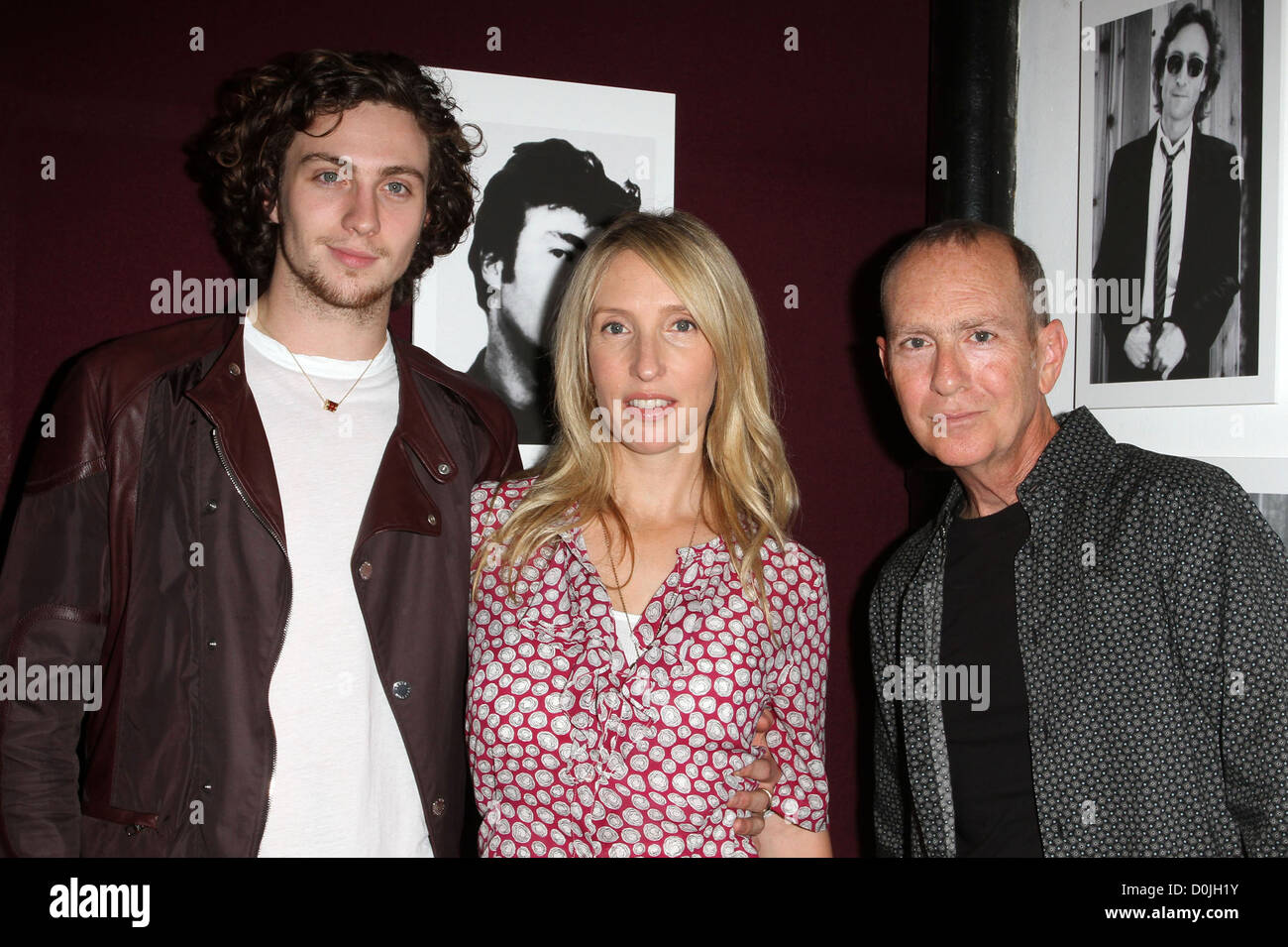 Aaron Johnson, Sam Taylor-Wood e Sam Milgrom il lancio di "Questo ragazzo: John Lennon in Liverpool' Il Sig. musica galleria di testa. Un Foto Stock