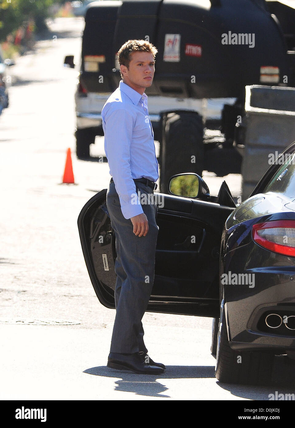 Ryan Phillippe sul set di "L'avvocato Lincoln' Los Angeles, California - 12.08.10 Foto Stock