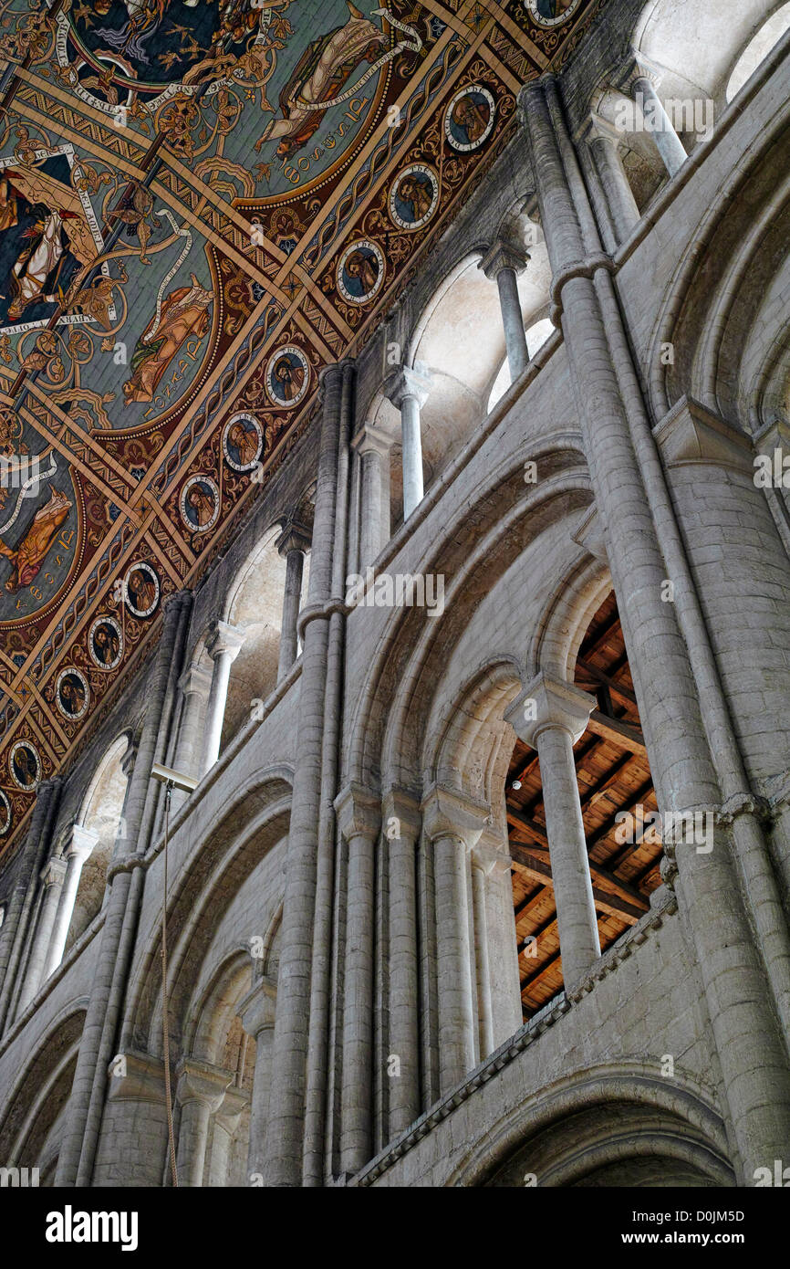 L' AMMENDA il soffitto dipinto della Cattedrale di Ely. Foto Stock