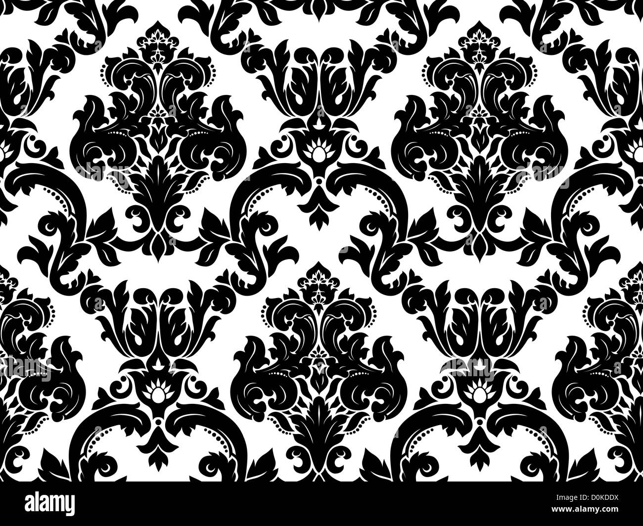 Seamless pattern di Damasco Foto Stock