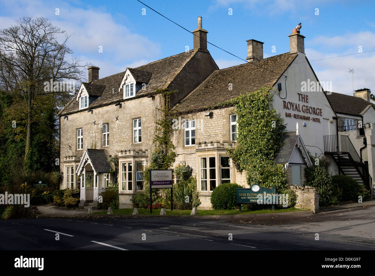 The Royal George Birdlip villaggio nel Gloucestershire Englanda Foto Stock