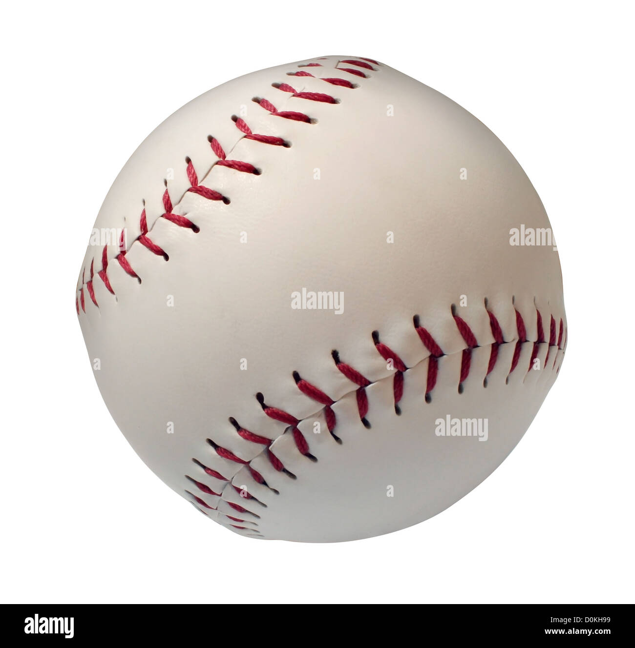 Il baseball o softball isolato su uno sfondo bianco come un Americano tradizionale e culturale pass nazionale volta lo sport. Foto Stock