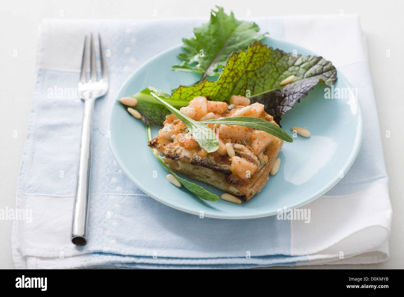 Warm aprire panini con gorgonzola e pere Foto Stock