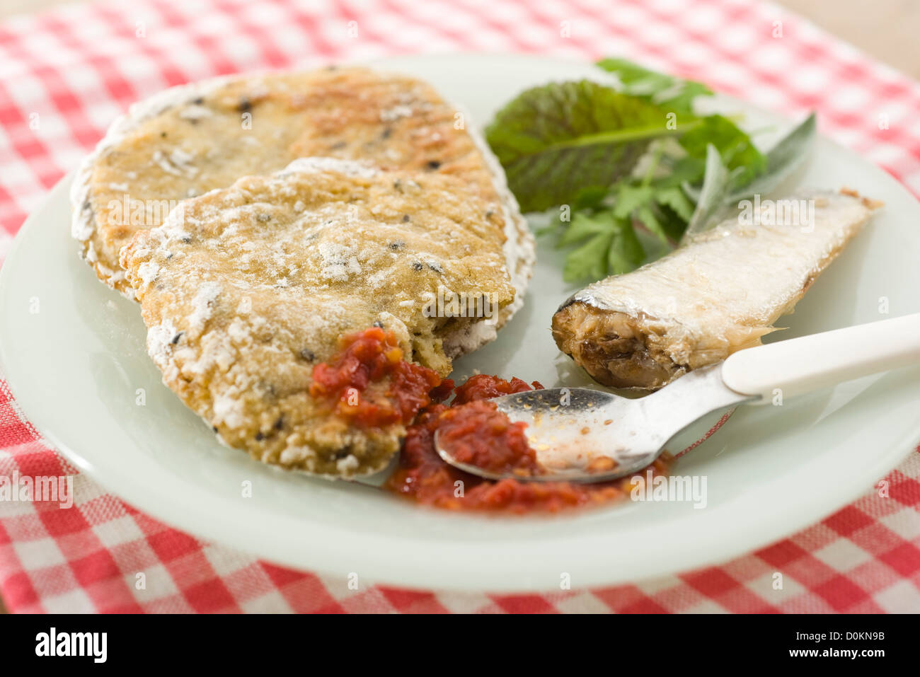 Torta di semolino Foto Stock