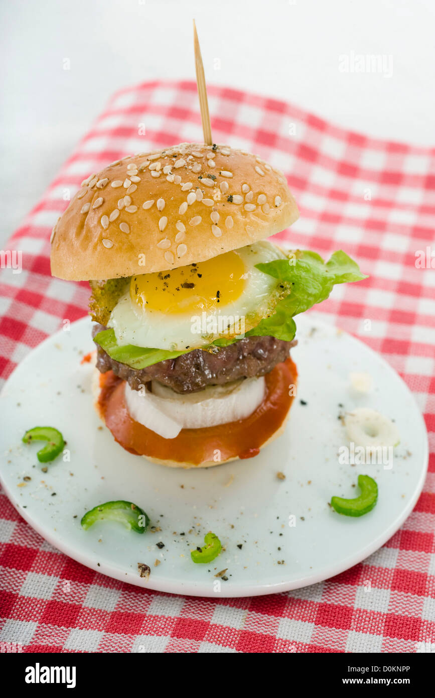 Mini hamburger Foto Stock