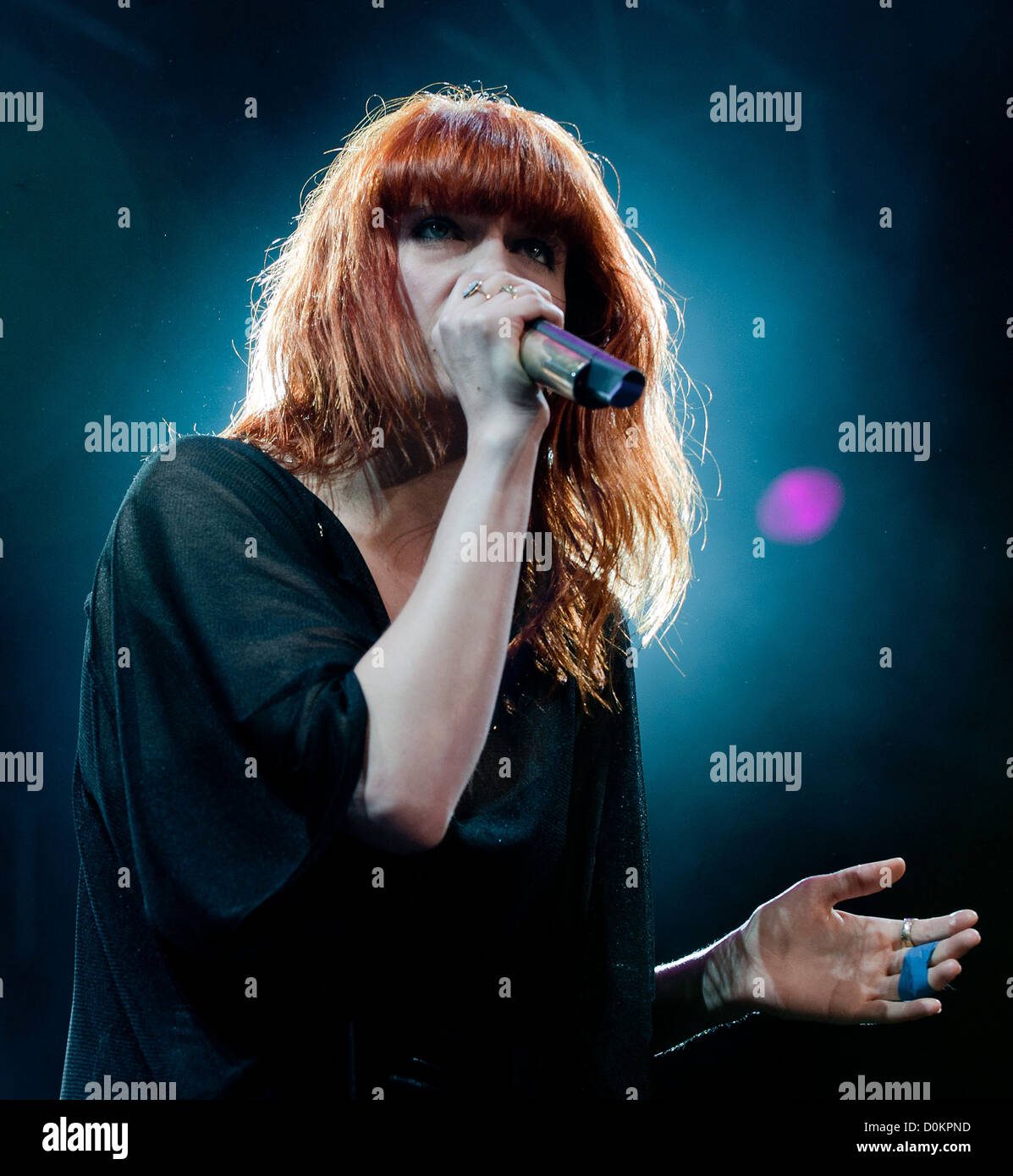 Florence Welch di Firenze e la macchina Il V Festival 2010 tenutasi a Weston Park - Prestazioni - Giorno Due Staffordshire, Foto Stock