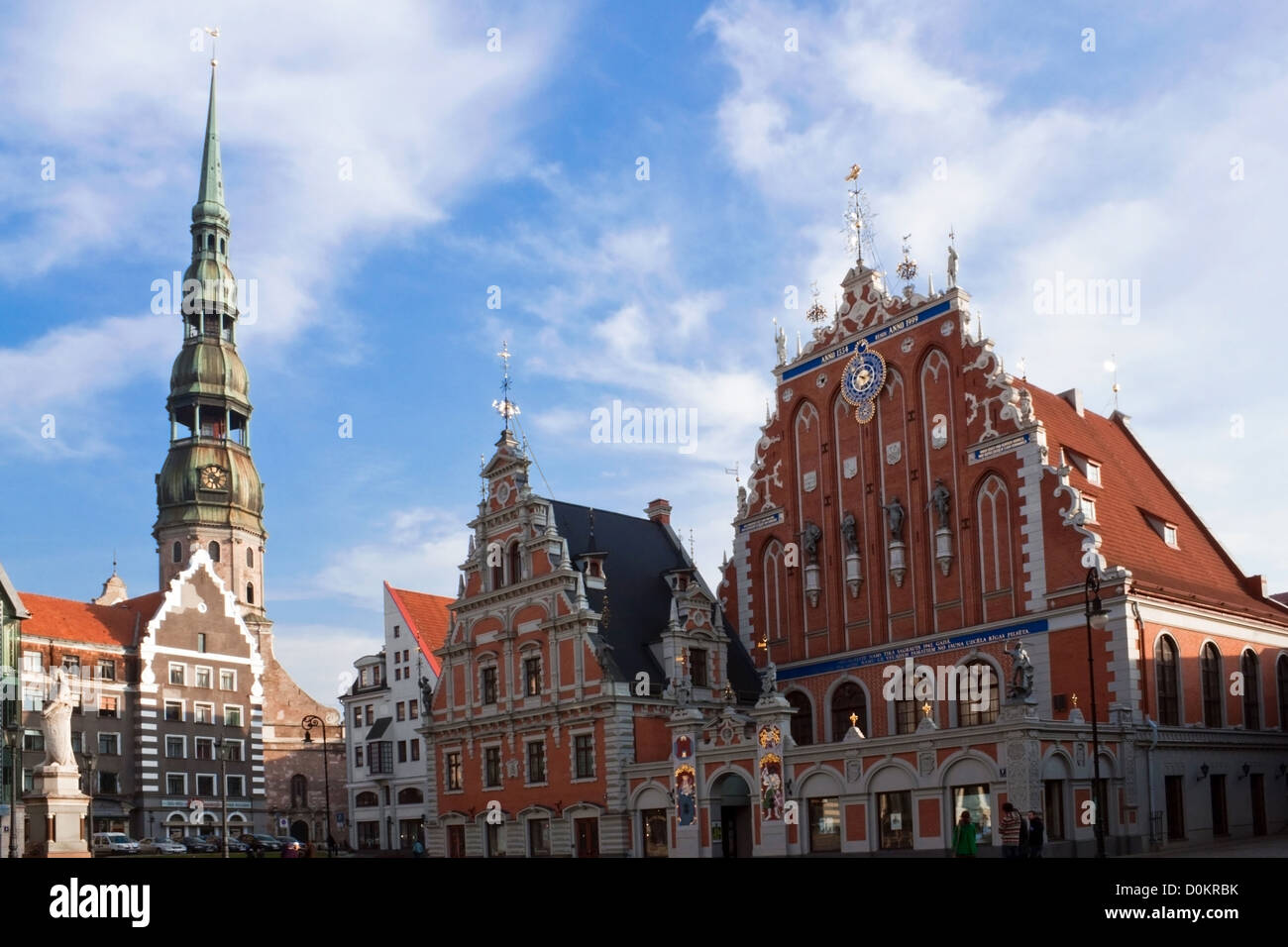 Casa delle Teste Nere di Riga la capitale della Lettonia Foto Stock