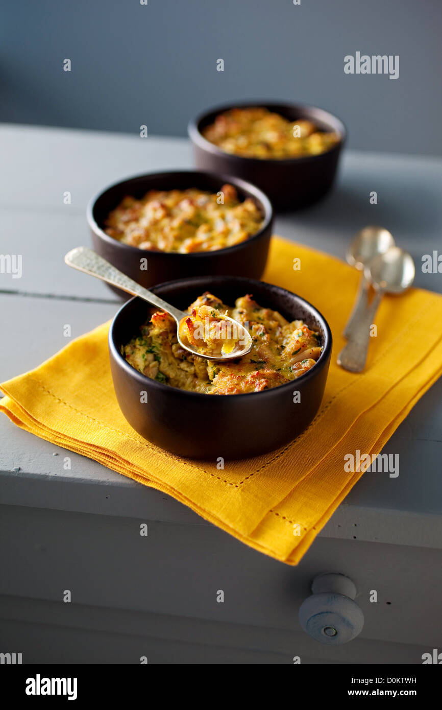 Crab-gratin di pollo Foto Stock