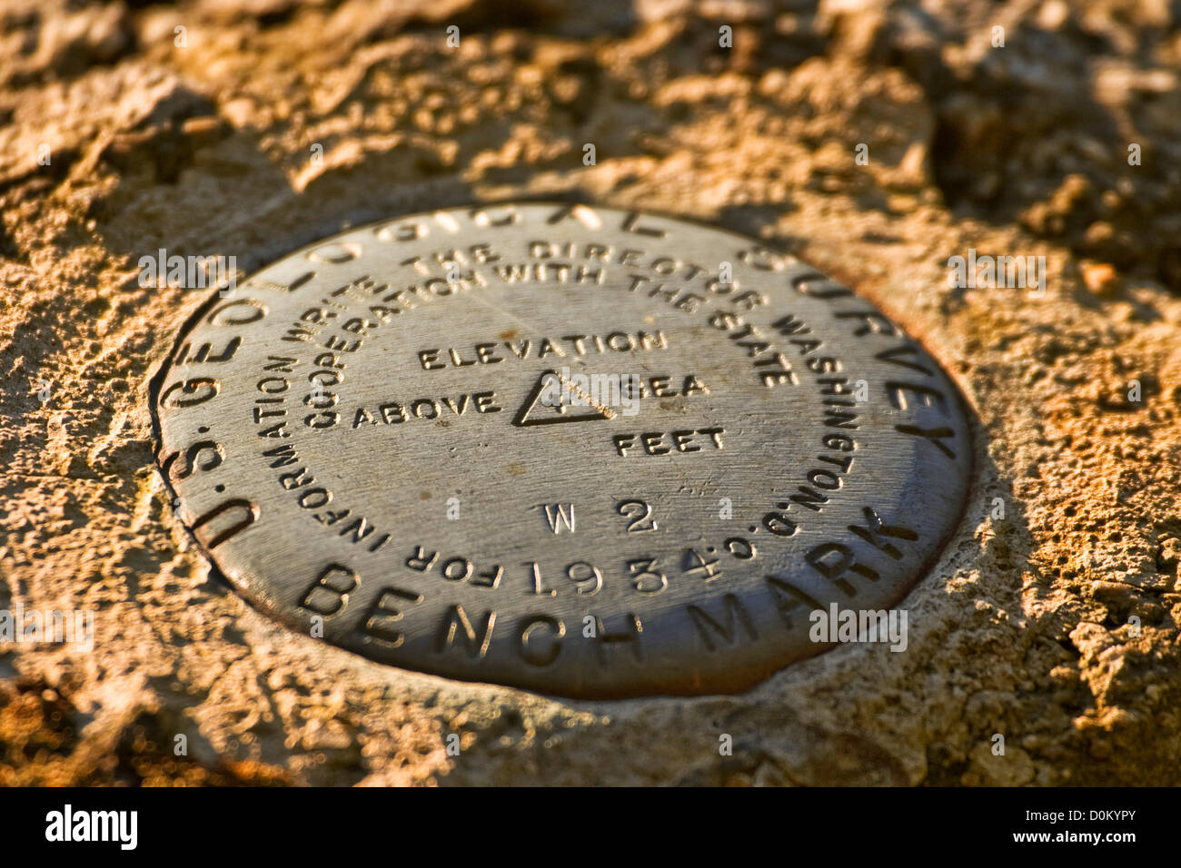 Stati Uniti Geological Survey Benchmark Foto Stock