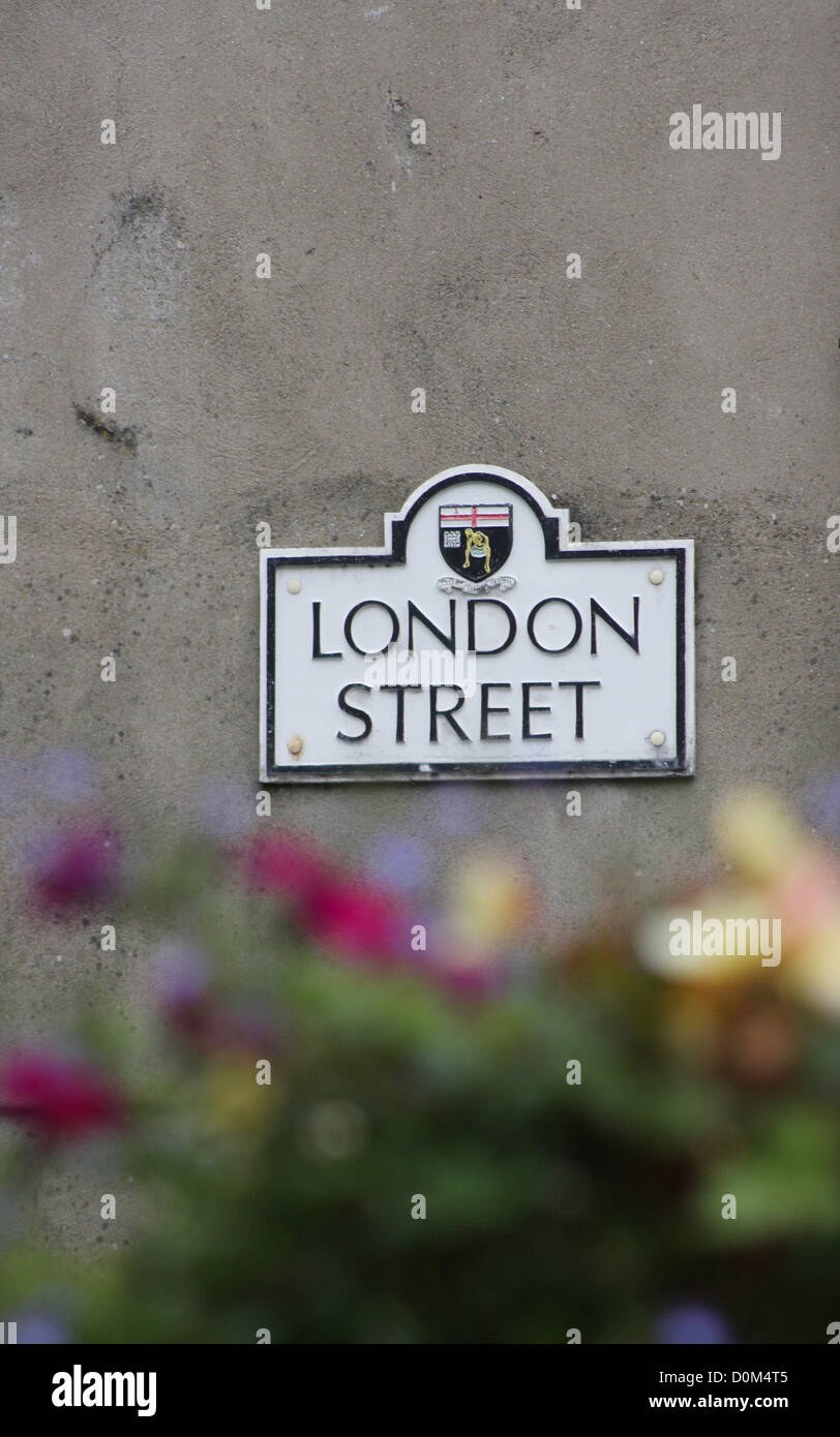 'London Street' strada segno in Londonderry Irlanda del Nord Foto Stock